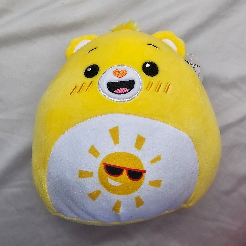 Care Bears 8" Funshine Bear Squishmallows Plush Stuffed Animal New